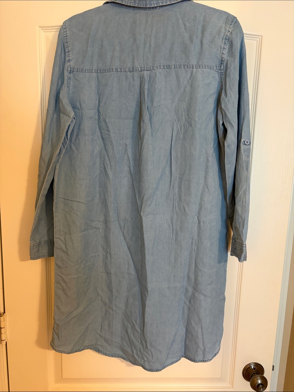 Como Vintage Light Blue Shirt Dress long sleeve. XL see measurements - Picture 8 of 10